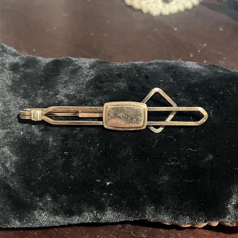 Vintage Krementz Gold-filled Tie Clip with Blank Rectangle